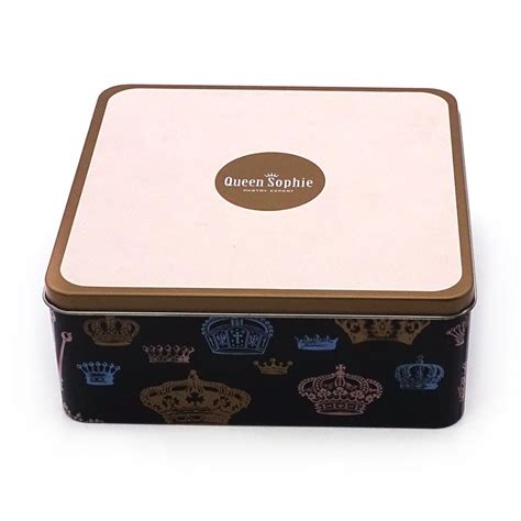 cookie metal box|cookies in metal container.